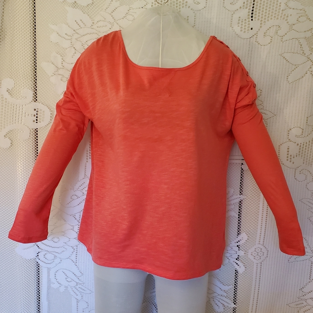 Old Navy loose slouchy orange longsleeve T